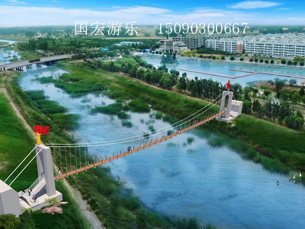 防腐木吊橋